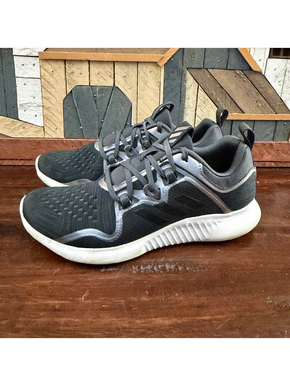 Adidas Women's Edgebounce 'Carbon Night Metallic' Running Shoes Size 7.5